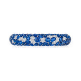 Blue Sapphire and Diamond Mosaic Bangle