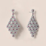 Ruby and Diamond Chandelier Earrings
