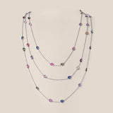 Unheated Multi-Colored Sapphires By the Yard Necklace
