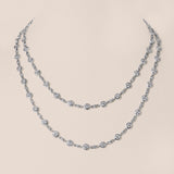 Round Brilliant-Cut Diamond by the Yard Necklace