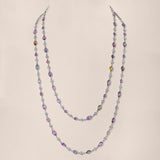 Multi-Colored Sapphire and Diamond by the Yard Necklace