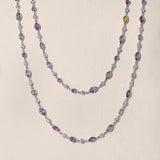 Multi-Colored Sapphire and Diamond by the Yard Necklace