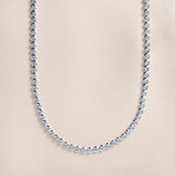 Round Diamond Bezel-Set Tennis Necklace