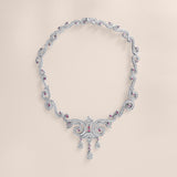 Victorian-Style Fancy Pink and White Diamond Necklace