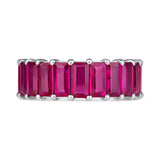 Baguette-Cut Ruby Eternity Band