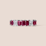 Ruby and Princess Diamond Eternity Band
