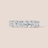 Oval Diamond Eternity Band with Pavé Edges