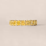 Radiant-Cut Fancy Intense Yellow Diamond Eternity Band