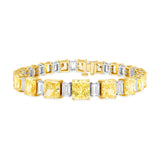 Fancy Yellow Diamond and Baguette Diamond Bracelet