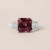 Unheated Spinel and Diamond Ring